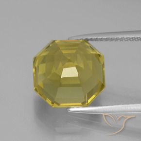 Quarzo Giallo medio naturale da 7.58 ct, Ottagonale / Taglio smeraldo, VS
