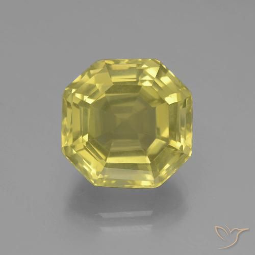 Quarzo Giallo pallido naturale da 6.52 ct, Ottagonale / Taglio smeraldo, VVS-VS