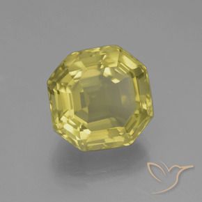 Quarzo Giallo pallido naturale da 6.52 ct, Ottagonale / Taglio smeraldo, VVS-VS