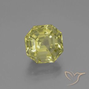 Quarzo Giallo chiaro naturale da 4.55 ct, Ottagonale / Taglio smeraldo, VVS