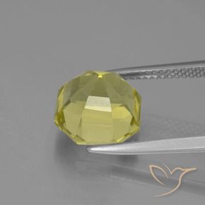 Quarzo Giallo chiaro naturale da 4.55 ct, Ottagonale / Taglio smeraldo, VVS