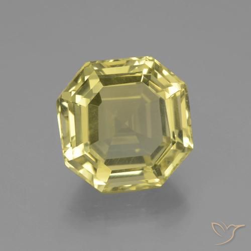 7.03ct Naturale Giallo pallido Quarzo, Taglio smeraldo, VVS-VS