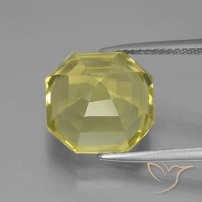 Quarzo Laguna Gialla naturale da 7.70 ct, Ottagonale / Taglio smeraldo, VVS