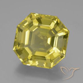 Quarzo Giallo medio-chiaro naturale da 21.73 ct, Ottagonale / Taglio smeraldo, VVS