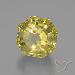 Quarzo Giallo medio-chiaro naturale da 16.49 ct, Ottagonale / Taglio smeraldo, VVS-VS
