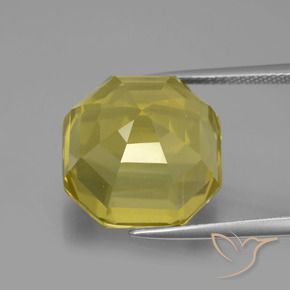 Quarzo Giallo medio naturale da 19.09 ct, Ottagonale / Taglio smeraldo, VVS-VS