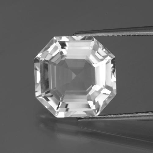 Quarzo Bianco naturale da 8.35 ct, Taglio smeraldo, VVS