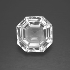 Quarzo Bianco naturale da 7.27 ct, Taglio smeraldo, VVS