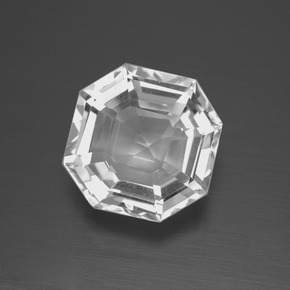 Quarzo Bianco naturale da 7.27 ct, Taglio smeraldo, VVS