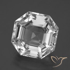 Quarzo Bianco trasparente naturale da 11.00 ct, Ottagonale / Taglio smeraldo, VVS-VS
