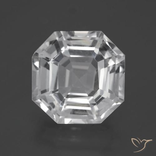 10.26ct Naturale Bianco trasparente Quarzo, Taglio smeraldo, VVS