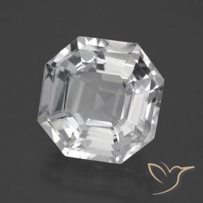 Quarzo Bianco trasparente naturale da 10.26 ct, Ottagonale / Taglio smeraldo, VVS