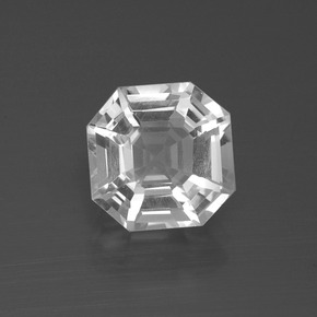 Quarzo Bianco naturale da 3.41 ct, Taglio smeraldo, VVS
