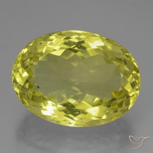 24.36ct Naturale Giallo medio Quarzo, Ovale, VVS