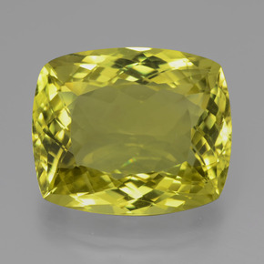 Quarzo naturale giallo da 22,46 ct, taglio a cuscino, VVS