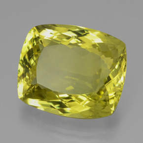 Quarzo naturale giallo da 22,46 ct, taglio a cuscino, VVS