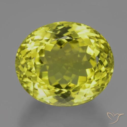 26.94ct Naturale Giallo medio Quarzo, Ovale, VVS