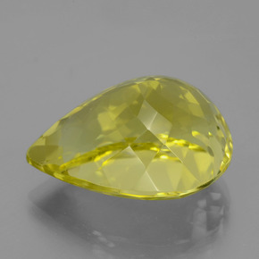 Quarzo Giallo limone naturale da 23.77 ct, Forma a pera, VVS