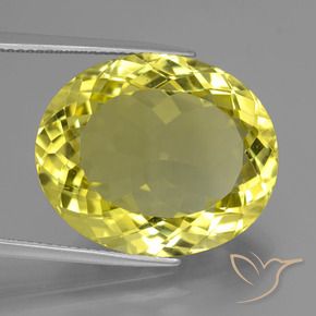 Quarzo Giallo medio naturale da 24.07 ct, Ovale, VVS