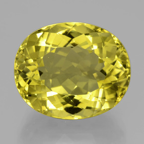 Quarzo naturale giallo da 23,75 ct, taglio ovale, VVS-VS