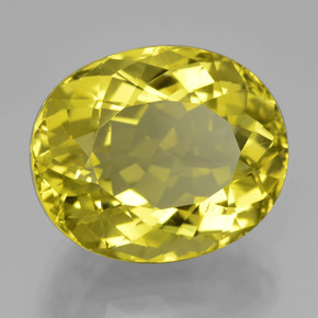 Quarzo naturale giallo da 23,75 ct, taglio ovale, VVS-VS