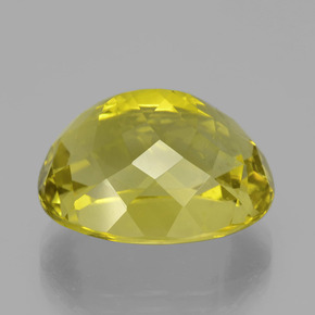 Quarzo naturale giallo da 23,75 ct, taglio ovale, VVS-VS