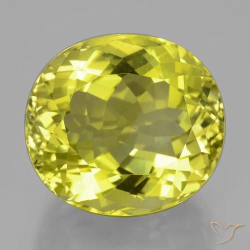 31.35ct Naturale Giallo medio Quarzo, Ovale, VVS