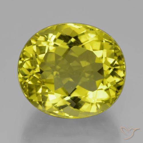 29.97ct Naturale Giallo medio Quarzo, Ovale, VVS-VS
