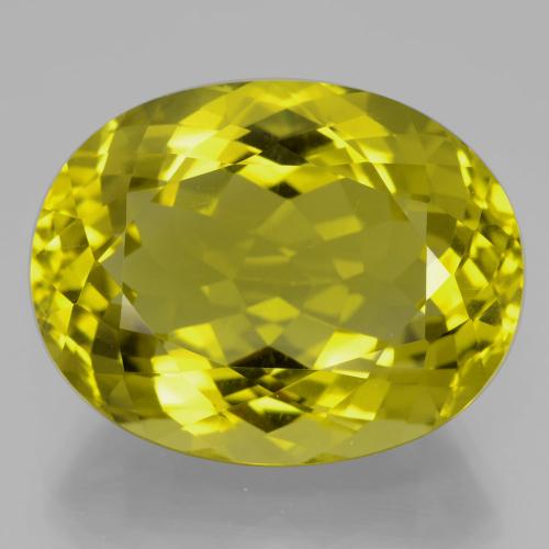 35.13ct Naturale Giallo vivido Quarzo, Ovale, VVS