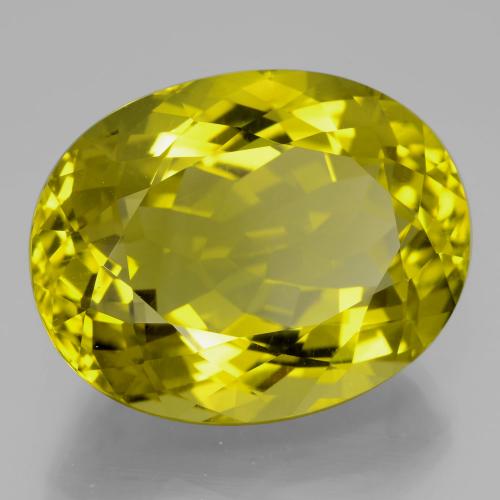 Quarzo Giallo vivido naturale da 35.13 ct, Ovale, VVS