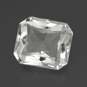 Quarzo Bianco naturale da 8.34 ct, Taglio smeraldo, VVS-VS