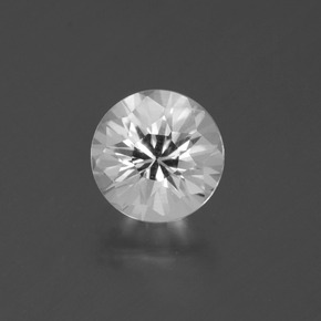 Quarzo Bianco naturale da 1.35 ct, Taglio rotondo, VVS-VS