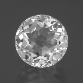 Quarzo Bianco naturale da 7.95 ct, Taglio rotondo, VVS-VS