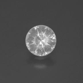Quarzo Bianco naturale da 0.78 ct, Taglio rotondo, VS