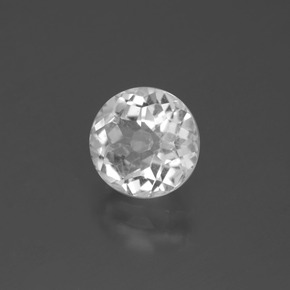 Quarzo naturale bianco da 1,84 ct, taglio rotondo, VS
