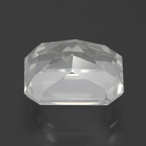 Quarzo naturale bianco da 7,54 ct, taglio smeraldo, VS