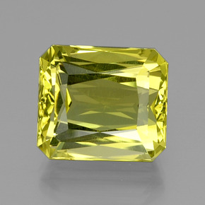 Quarzo naturale giallo da 20,62 ct, taglio smeraldo, VVS