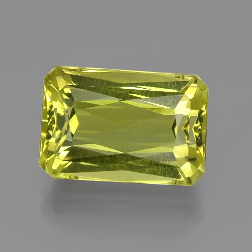 Quarzo Limone giallo naturale da 22.60 ct, Taglio smeraldo, VVS-VS