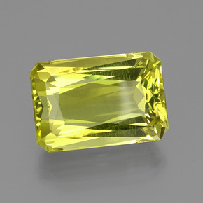 Quarzo Limone giallo naturale da 22.60 ct, Taglio smeraldo, VVS-VS