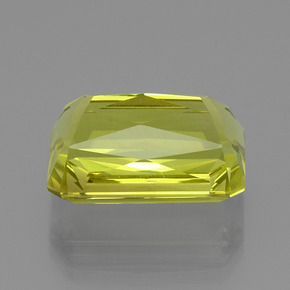 Quarzo Limone giallo naturale da 22.60 ct, Taglio smeraldo, VVS-VS