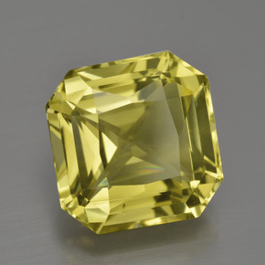 Quarzo Giallo medio naturale da 9.86 ct, Taglio smeraldo, VVS-VS