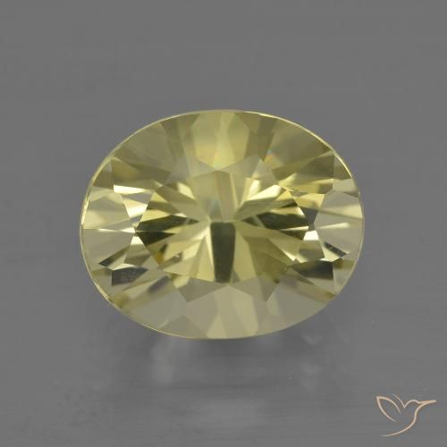 4.27ct Naturale Giallo pallido Quarzo, Ovale, VVS