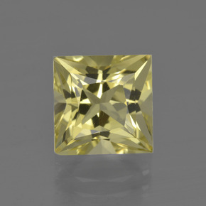 Quarzo naturale giallo da 3,82 ct, quadrato, VVS