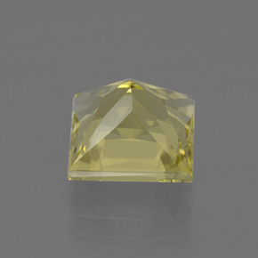 Quarzo naturale giallo da 3,82 ct, quadrato, VVS