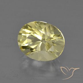 Quarzo Giallo medio-chiaro naturale da 3.08 ct, Ovale, VVS
