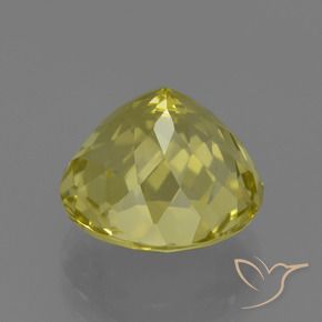 Quarzo Giallo dorato chiaro naturale da 6.60 ct, Rotondo, VVS