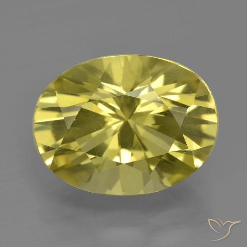 6.43ct Naturale Giallo chiaro Quarzo, Ovale, VVS-VS