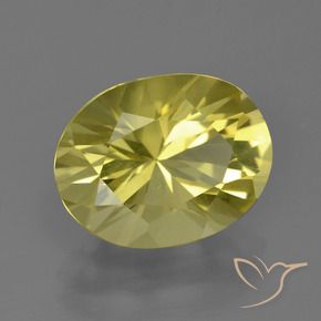 Quarzo Giallo medio naturale da 5.19 ct, Ovale, VVS-VS