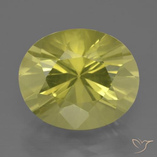 10.74ct Naturale Giallo medio Quarzo, Ovale, VVS-VS