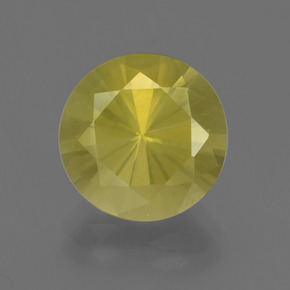 Quarzo naturale giallo da 4,77 ct, taglio rotondo, VS